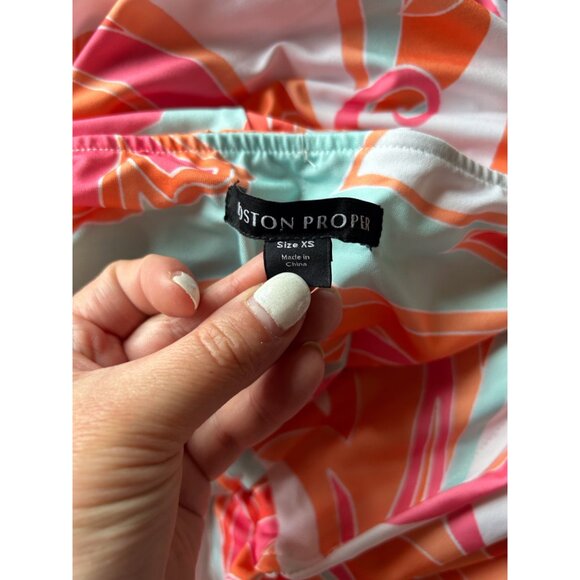 Boston Proper Pink, Blue and Orange Maxi Dress - Picture 6 of 6